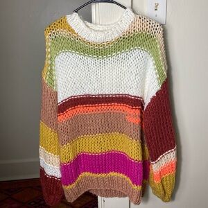 Listicle Striped Knit Sweater